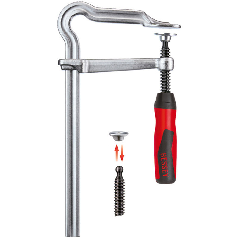 Presse tout acier OMEGA 200/100 mm avec poignée bi-matière GM20Z-2K Bessey