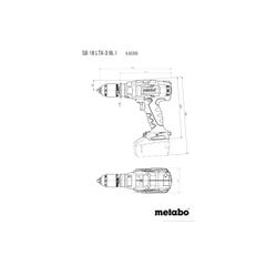 Metabo - Perceuse à percussion sans fil 18 V 2x5.5 Ah LiHD 60 / 120 Nm 3 vitesses avec coffret - SB 18 LTX-3 BL I 1