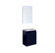 Ensemble meuble lave-mains avec miroir PORTO PACK - bleu nuit -L40 x H51 x P25 cm