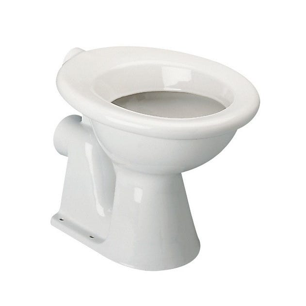 Cuvette WC indépendante Esculape en porcelaine vitrifiée sortie horizontale Diam 102mm blanc Porcher 0