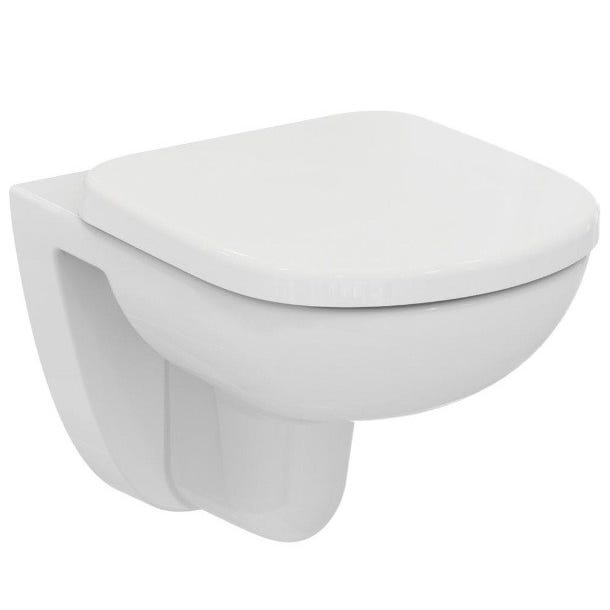 Ideal Standard - Cuvette WC suspendue avec abattant standard en porcelaine 48x37cm - Kheops Ideal standard 0