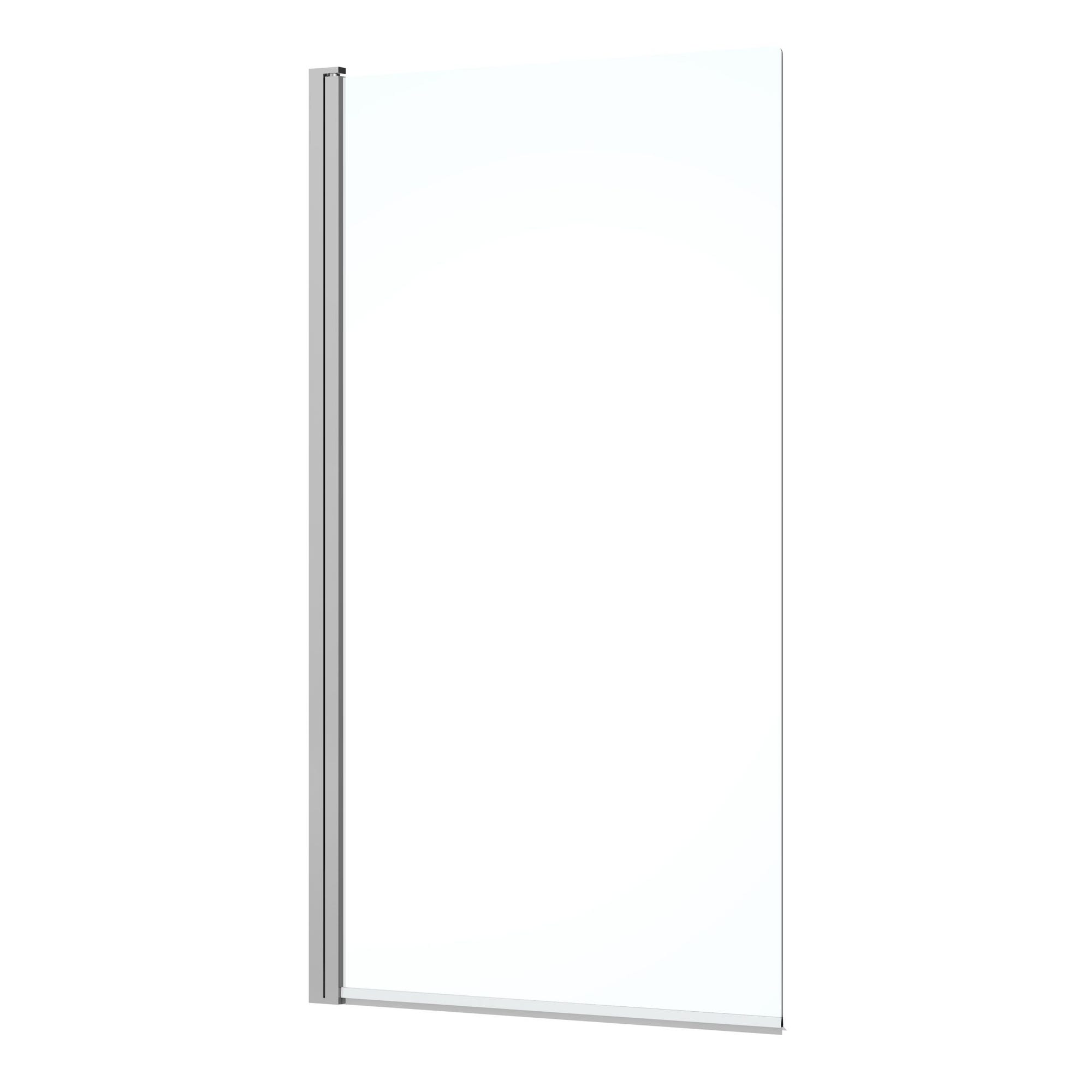 Paroi de bain 1 volet LOFT-GAME réversible - verre 4 mm - profilé chromé - transparent neutre - 80 x 140 cm 0