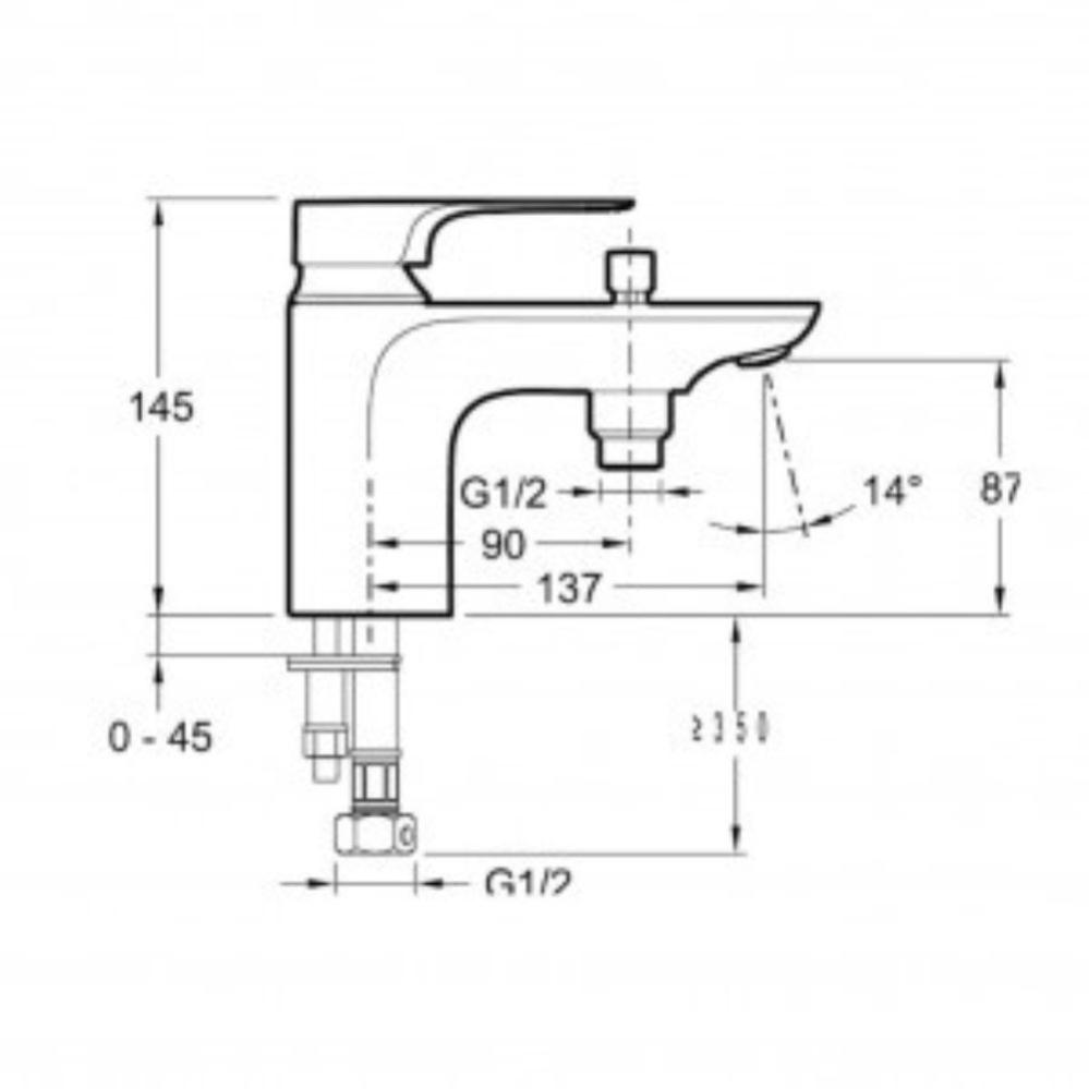 Jacob Delafon Ensemble Mitigeur Bain Douche mécanique sur
