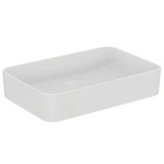 IDEAL STANDARD Pack Vasque à poser rectangulaire Conca 60 cm blanche + Mitigeur lavabo réhaussé Conca chrome 5