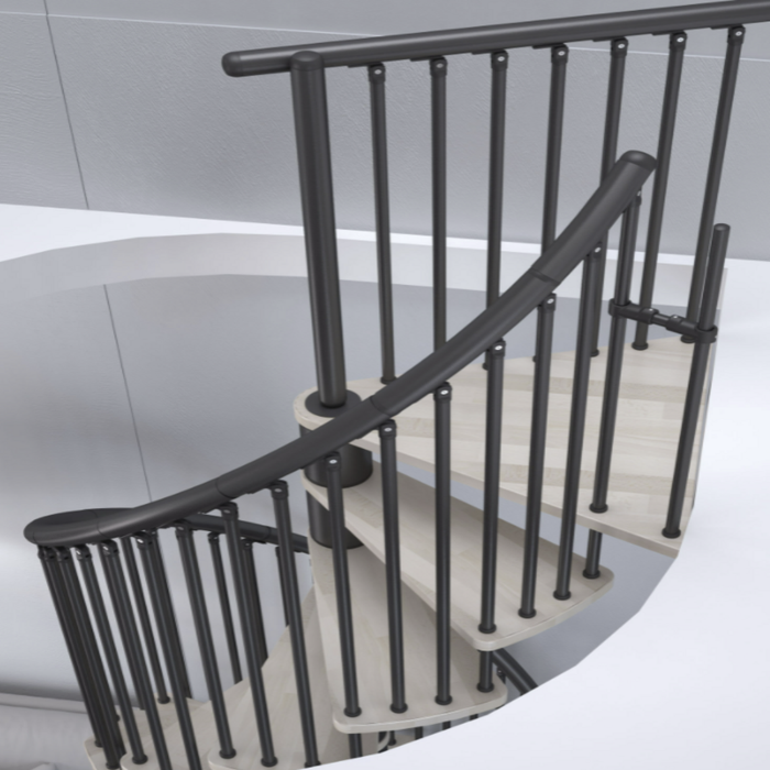 Escalier colimaçon HandyStairs "Spiral Effect" - ? 120 cm - hauteur 309 cm - 12 marches en hêtre laqué 2