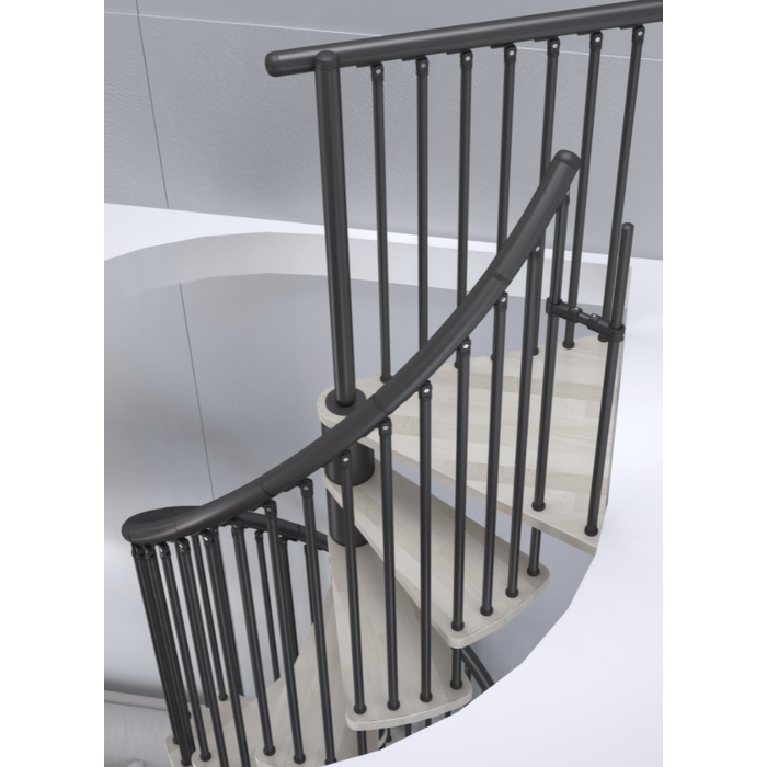 Escalier colimaçon HandyStairs "Spiral Effect" - ? 140 cm - hauteur 309 cm - 12 marches en hêtre laqué 3