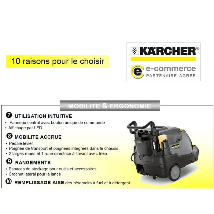 Nettoyeur Haute Pression Pro Eau chaude 3.2kW 500l/h HDS 5/12 C Karcher 2