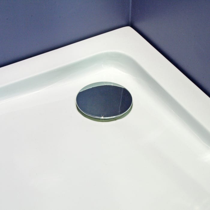Ondée - Receveur de douche à poser carré lisse 90 x 90 cm en acrylique blanc - LARY Ayor 3