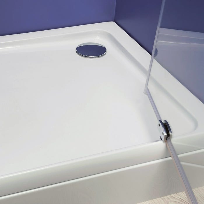 Ondée - Receveur de douche à poser carré lisse 90 x 90 cm en acrylique blanc - LARY Ayor 2