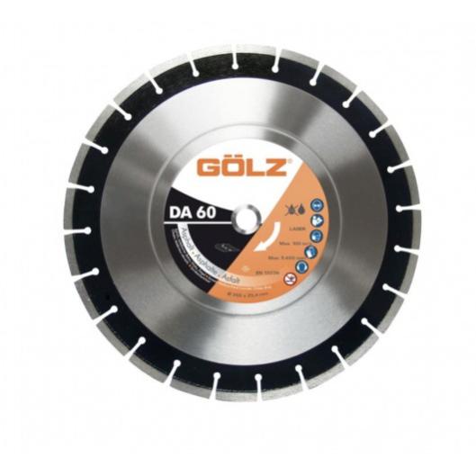GÖLZ - Disque diamant DA60, coupe à sec ou à eau - pour découpeuse - ø 350 mm / alésage 20 mm