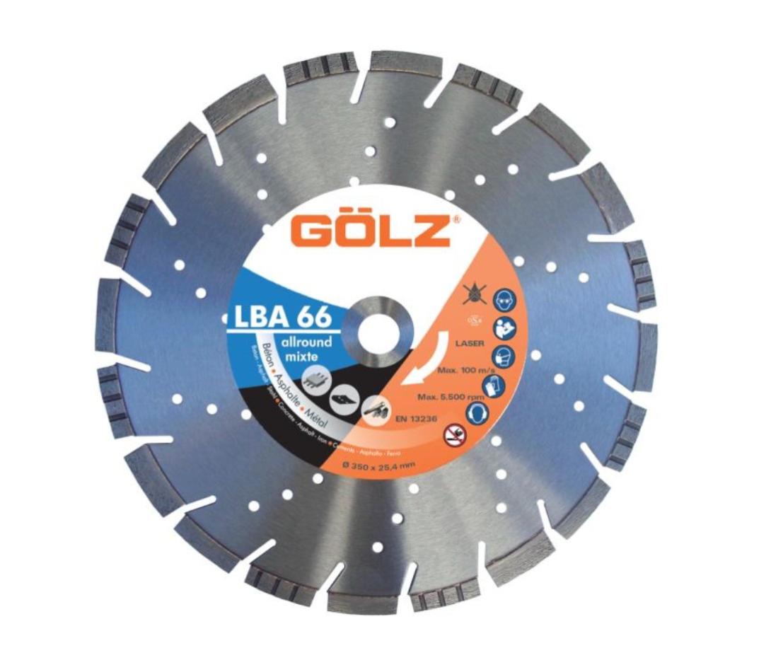 GÖLZ - Disque diamant LBA66, coupe à sec ou à eau - pour meuleuse - ø 125 mm / alésage 22.23