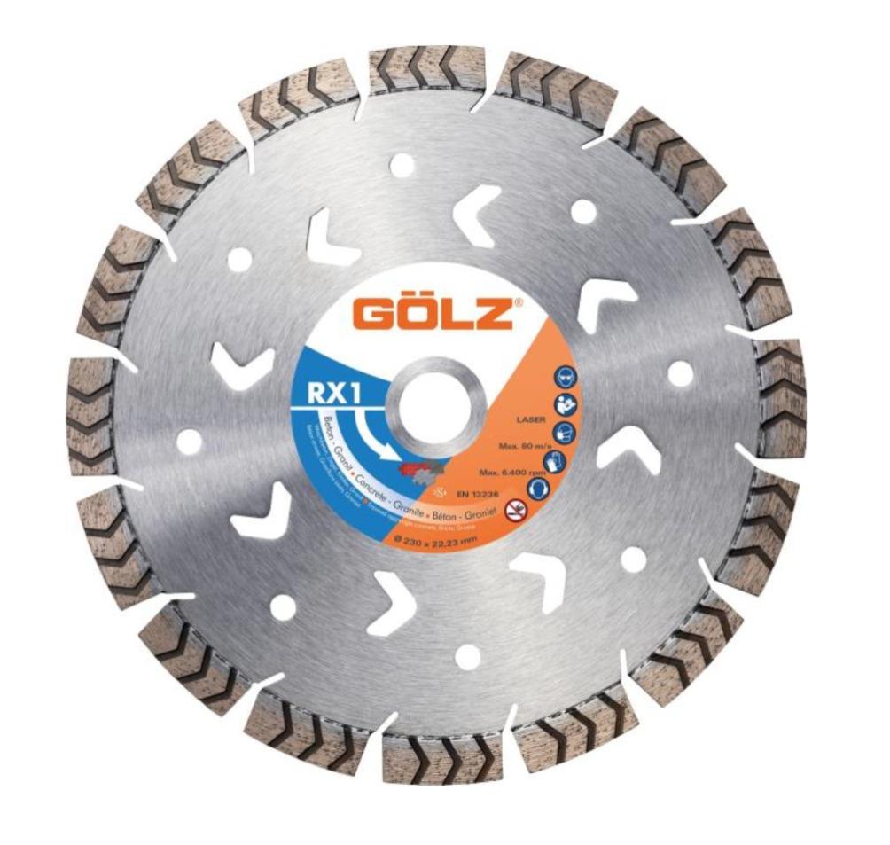GÖLZ - Disque diamant RX1, coupe à sec - pour découpeuse - ø 350 mm / alésage 25.40 mm