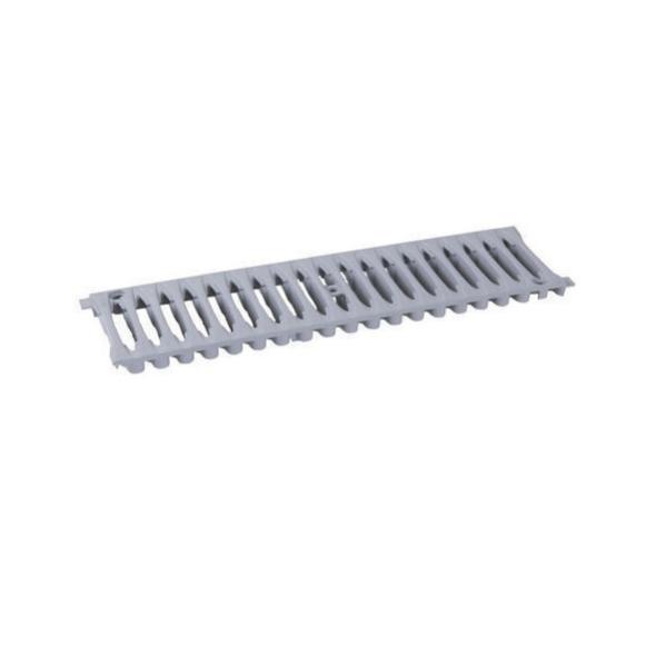 NICOLL Grille caniveau 0,5m PVC B125 largeur 130 gris