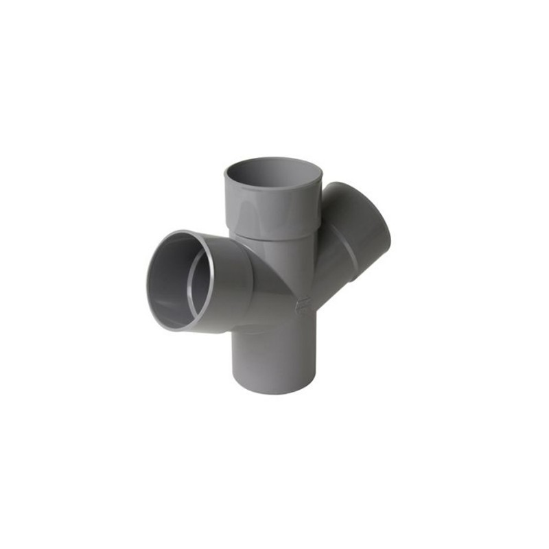 Raccord évacuation - Culotte double - Mâle/femelle - 67°30 - ø100mm