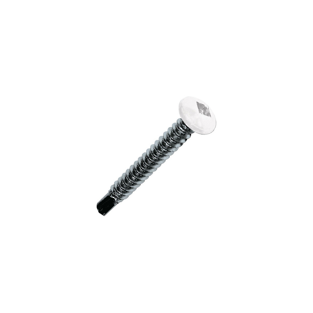 500 vis autoperceuses - tête cylindrique acier zingué blanc - SQ2 - 4.2 x 16 mm