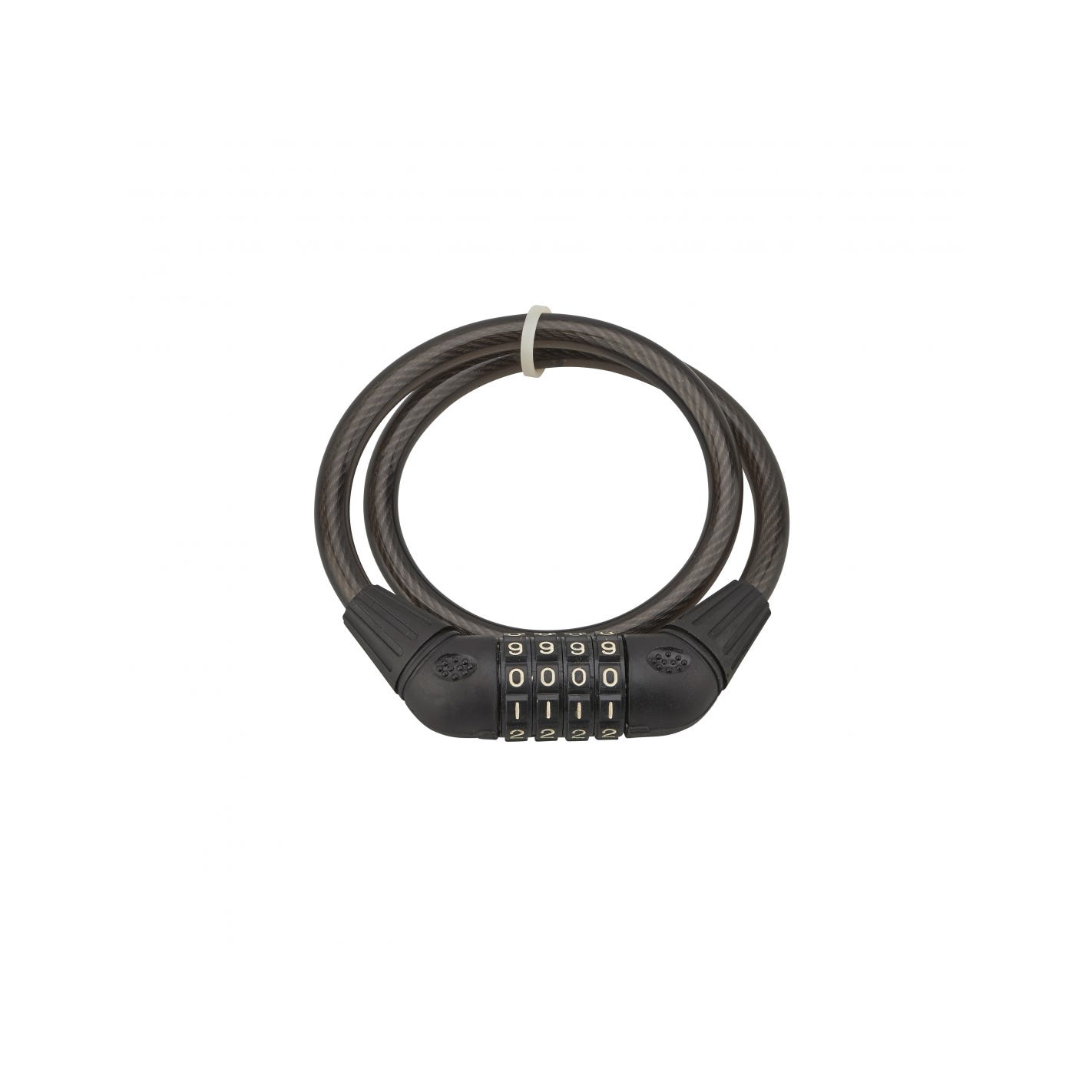 THIRARD - Antivol à combinaison Twisty, 4 chiffres, câble acier, vélo, 10mmx0.65m, noir 0