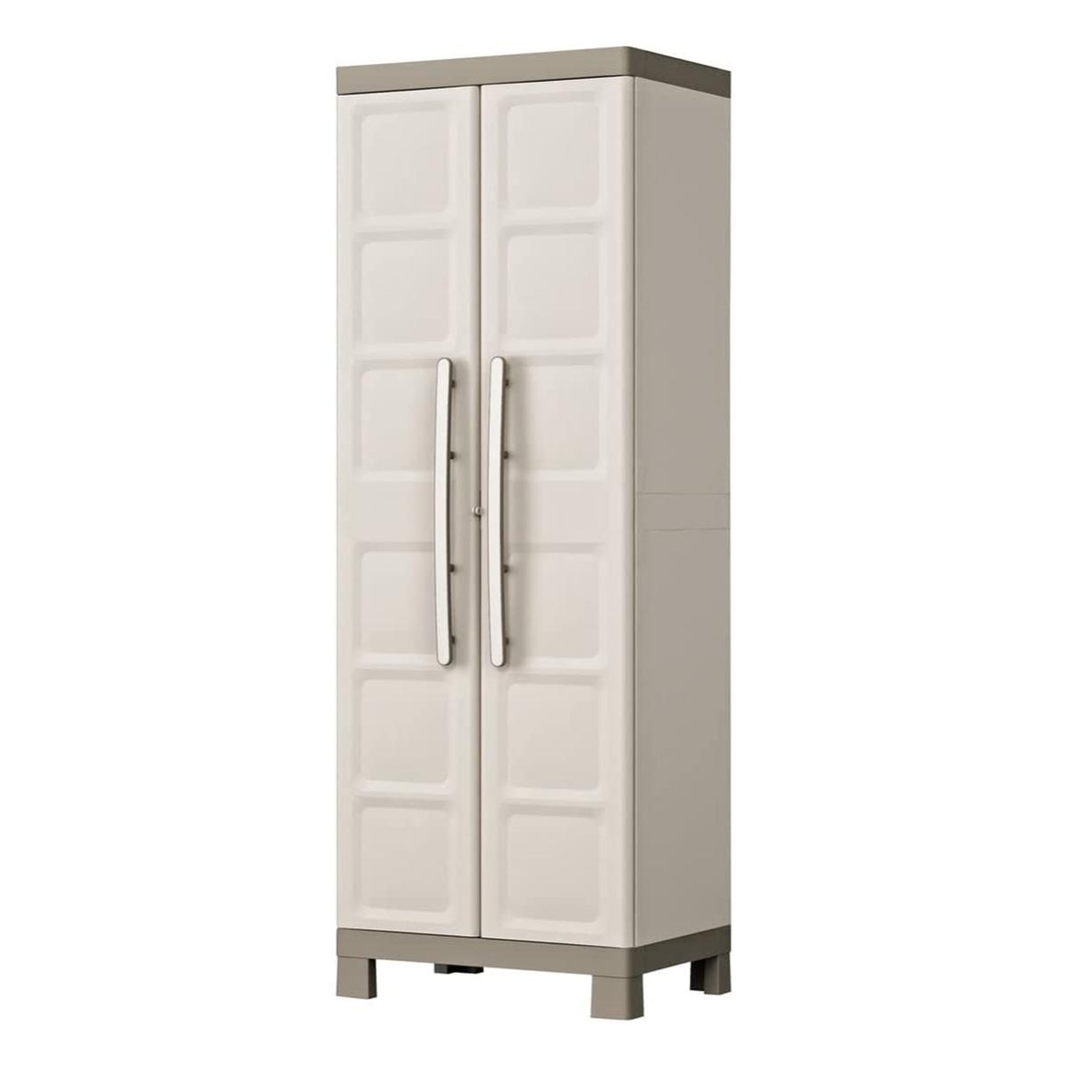 KETER Armoire Utilitaire EXCELLENCE Beige et Taupe 65 x 45 x 182 cm