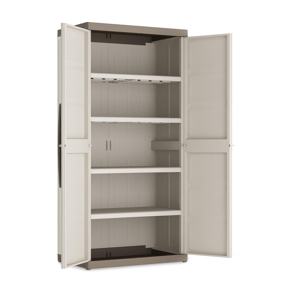 KETER Armoire haute XL EXCELLENCE Beige et Taupe 89 x 54 x 182 cm