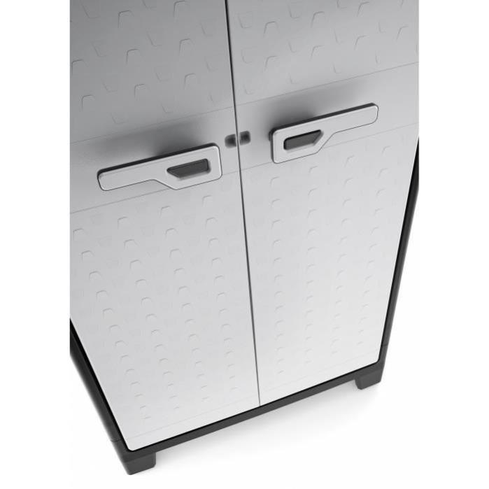 KETER Armoire Haute TITAN Noir et Gris 80 x 44 x 182 cm