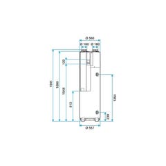 Chauffe eau thermodynamique - B200-FAN T.Flow Hygro+ ALDES - 11023198 Avec ventilateur, pour logement individuel 1