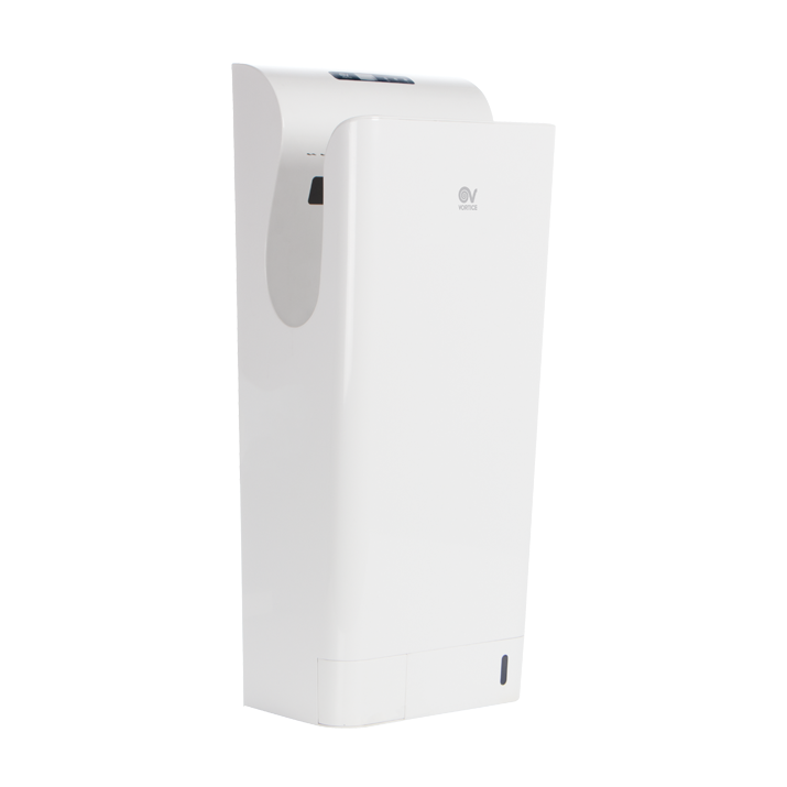 Sèche-mains automatique à air pulsé 350 m3/h 1850 W couleur blanc avec lampe germicide UV Super Dry Vortice 1