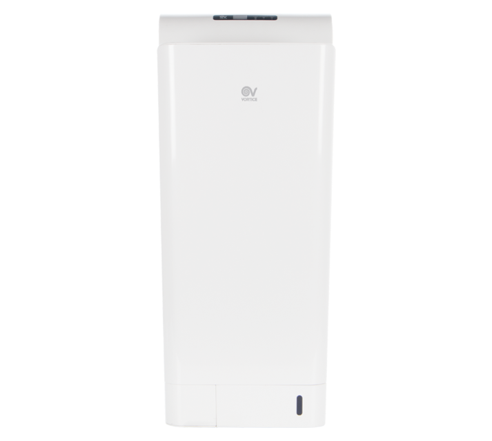 Sèche-mains automatique à air pulsé 350 m3/h 1850 W couleur blanc avec lampe germicide UV Super Dry Vortice
