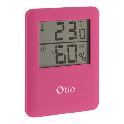 Thermomètre / Hygromètre Intérieur Magnétique - Rose - Otio