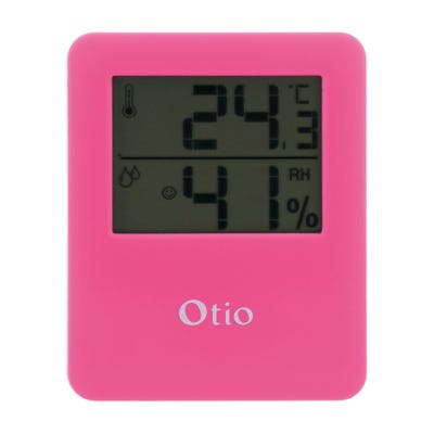 Thermomètre / Hygromètre Intérieur Magnétique - Rose - Otio