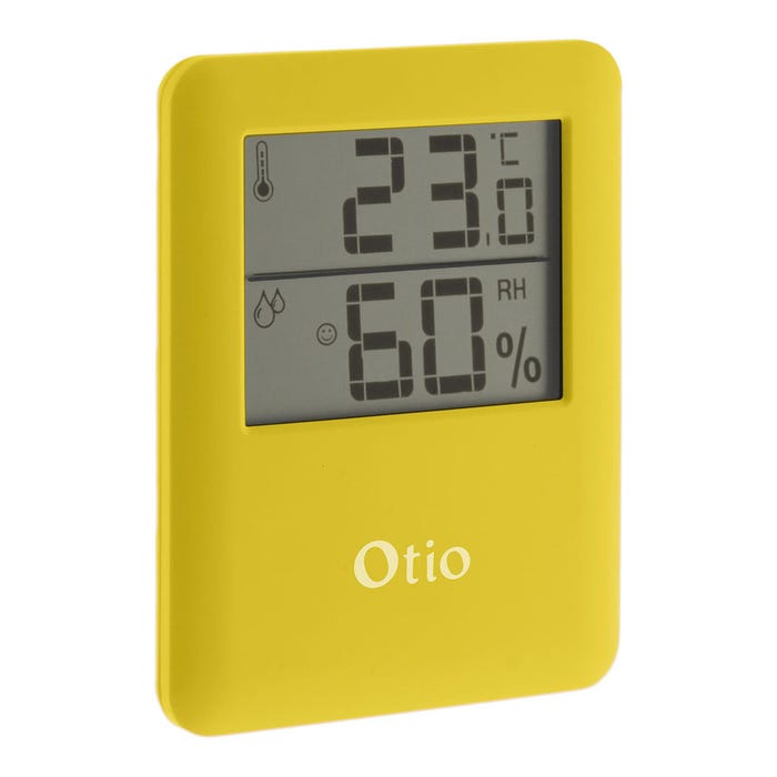 Thermomètre / Hygromètre intérieur magnétique - Jaune - Otio 0