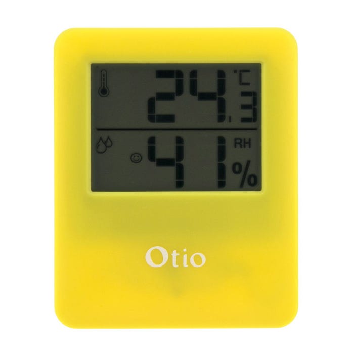 Thermomètre / Hygromètre intérieur magnétique - Jaune - Otio 2