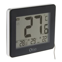 Thermomètre intérieur / Extérieur filaire Noir - Otio 0