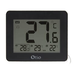 Thermomètre intérieur / Extérieur filaire Noir - Otio 1