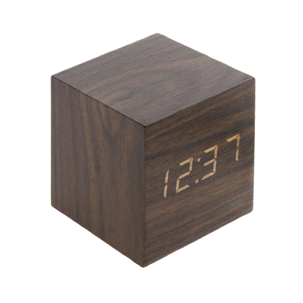 Thermomètre Cube Finition Effet Chêne - Otio