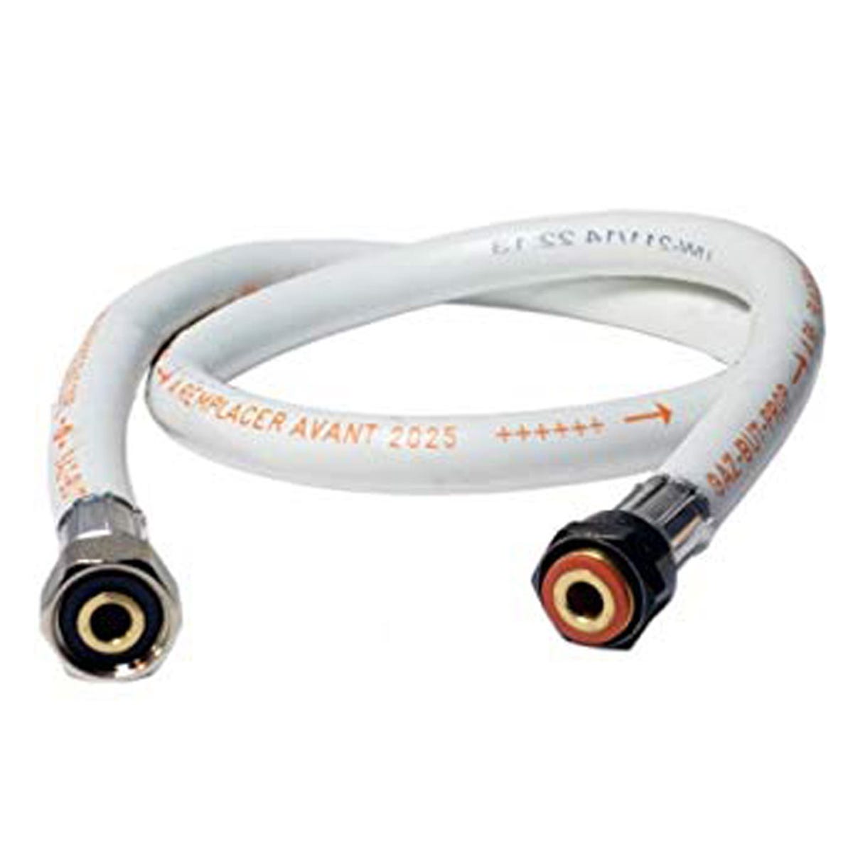 Pack tuyau gaz flexible 1.50 m + Détendeur Butane à clipser Quick-On Valve Diam 27mm BUTAGAZ Avec Sécurité stop gaz 2