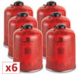 Pack de 6 cartouche gaz 450g butane propane mix KEMPER Bouteille de gaz à valve 7/16 Bonbonne camping EN 417