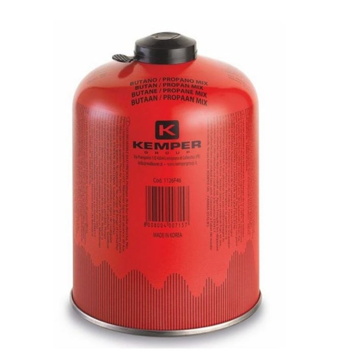 Pack de 6 cartouche gaz 450g butane propane mix KEMPER Bouteille de gaz à valve 7/16 Bonbonne camping EN 417 4