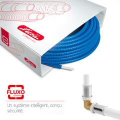 Tube multicouche Fluxo gainé bleu Ø20, en couronne de 50m, NICOLL 4