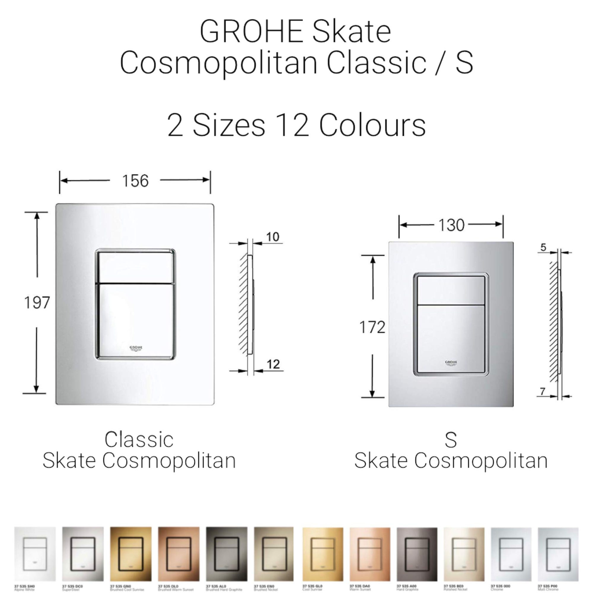 Grohe Skate Cosmopolitan Plaque de commande, Blanc Alpin (37535SH0) 2