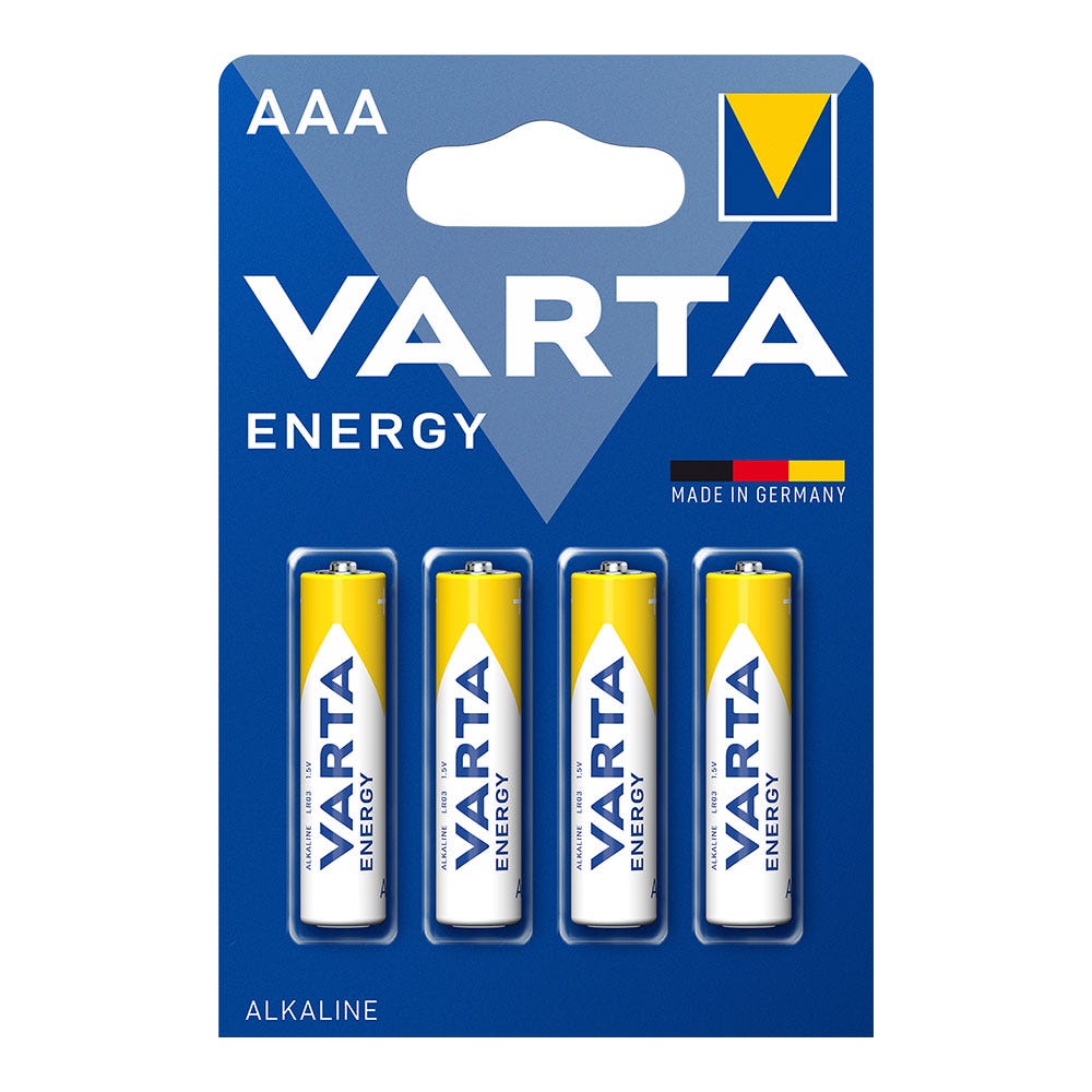 4 Piles LR03 AAA VARTA Energy Value Pack 4