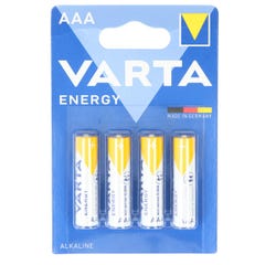 4 Piles LR03 AAA VARTA Energy Value Pack 2