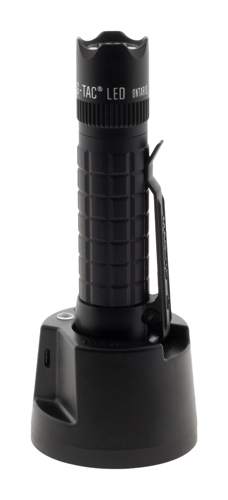 Lampe Torche Maglite Mag-tac-r Led À Batterie Rechargeable 14.7 Cm - Noir