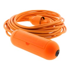 Prolongateur 2x 1,5mm² Orange 10m avec boîtier étanche - Zenitech