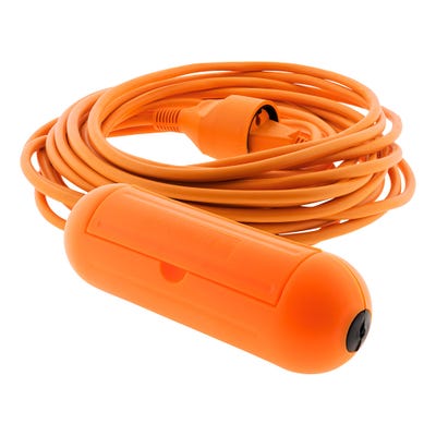 Prolongateur 2x 1,5mm² Orange 10m avec boîtier étanche - Zenitech 0