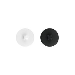 (Boite de 1000) Capuchon blanc et noir pour vis PVC-71 4,8 Blanc 2