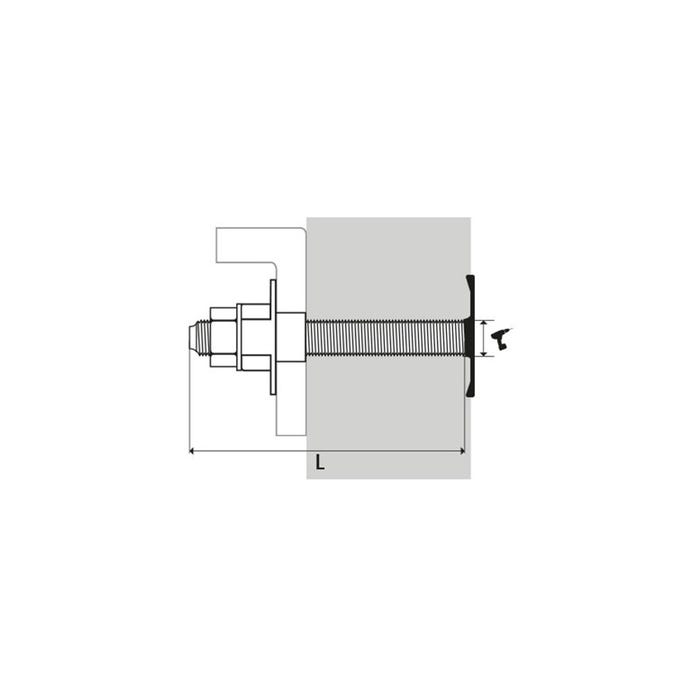Kit fixation lavabo traversante à sceller - 10 x 140 mm 2