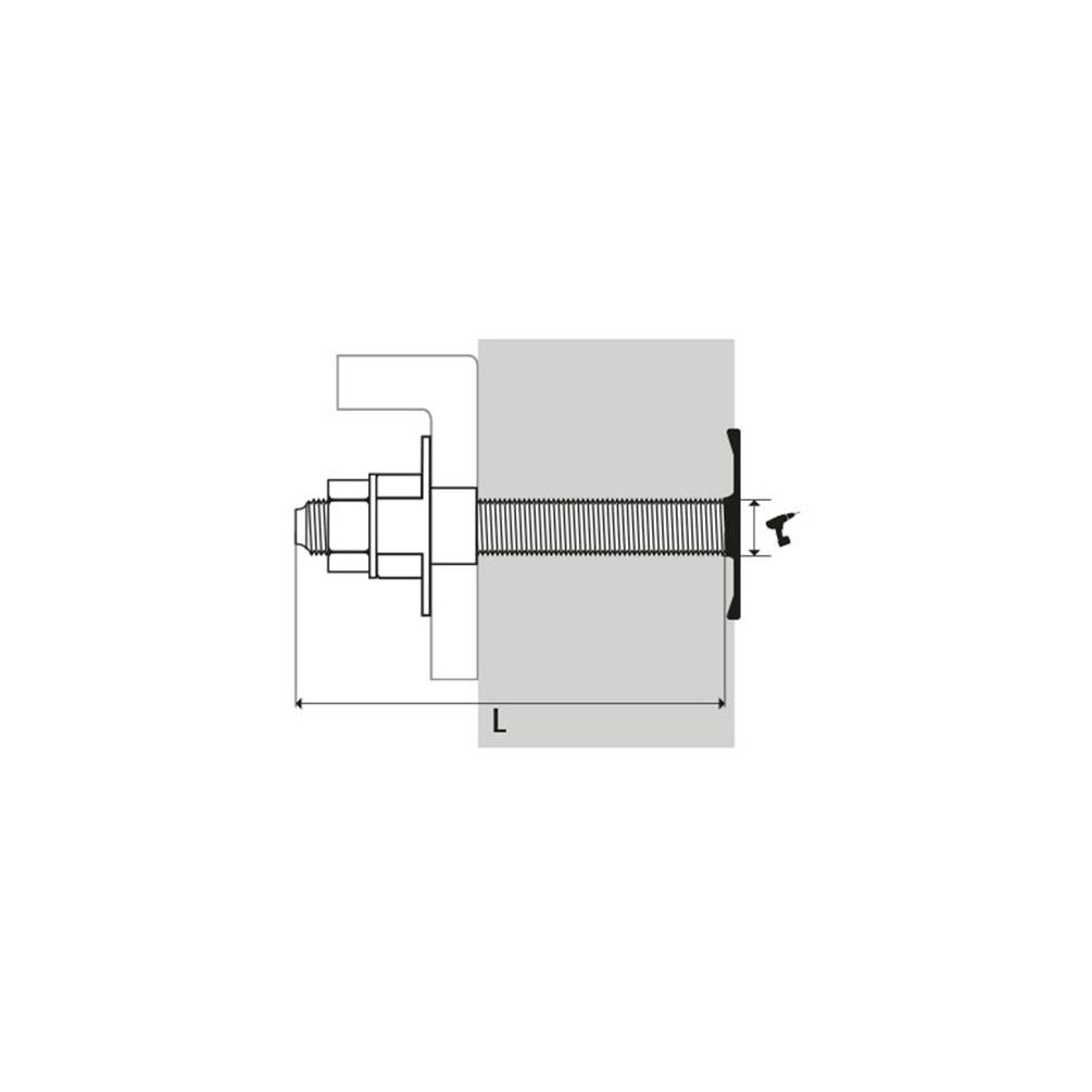 Kit fixation lavabo traversante à sceller - 10 x 140 mm 5