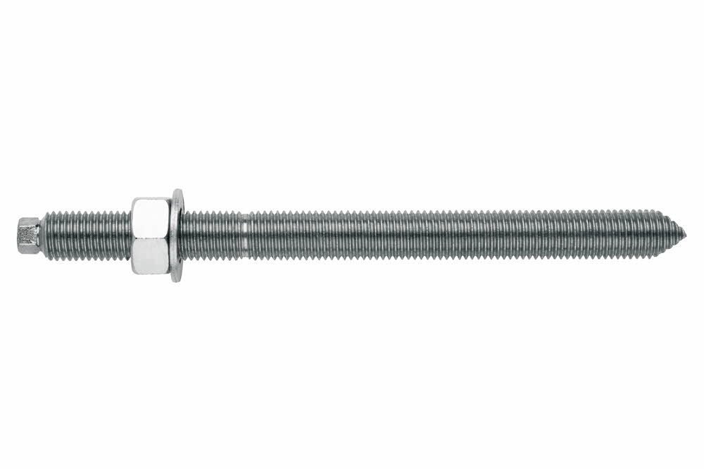 Tige filetée pour scellement chimique avec rondelle et écrou - Zingué M30 x 330 - Boite de 6