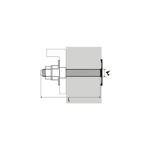 Kit fixation lavabo traversante à sceller - 8 x 140 mm 2