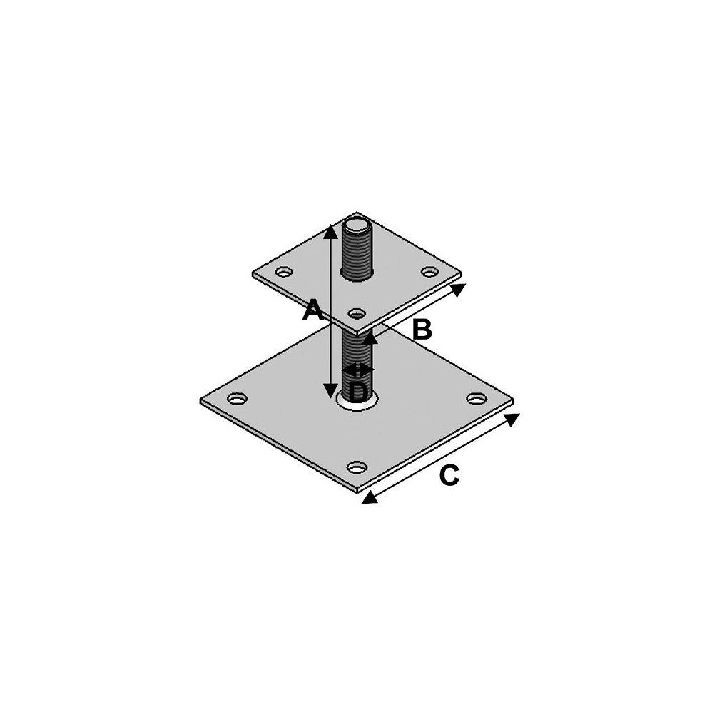 Pied de poteau réglable bricoman sales