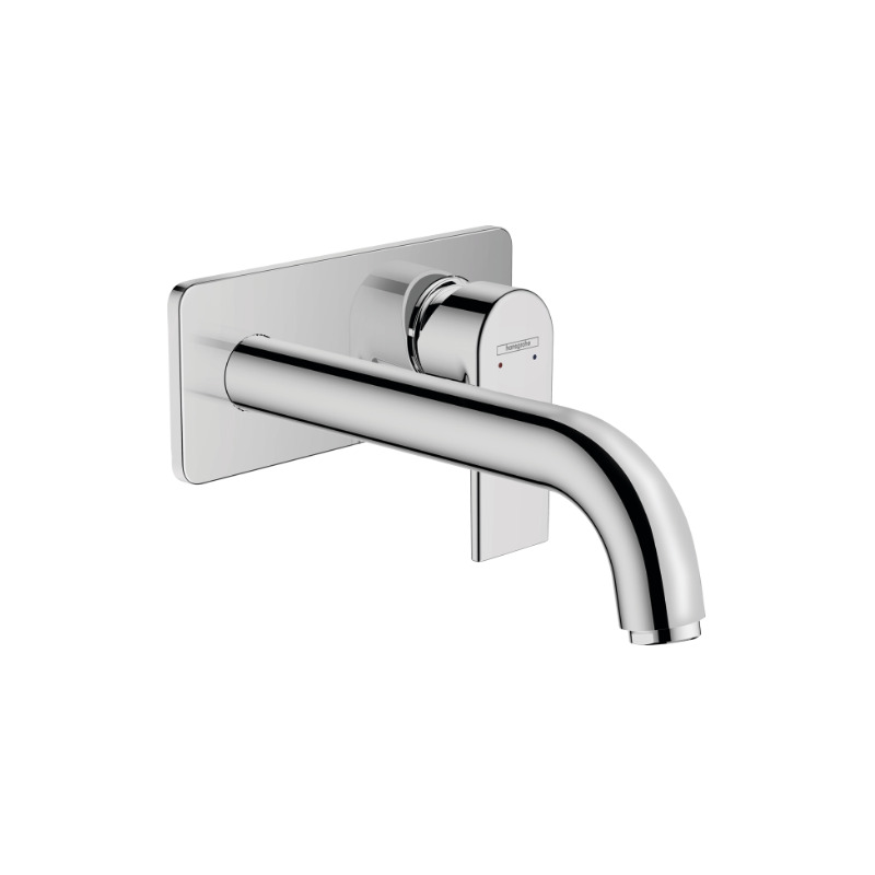 Hansgrohe Vernis Shape Mitigeur de lavabo encastré mural, 2 sorties, bec 207 mm, Chrome (71578000)